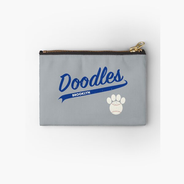 Item preview, Team Doodles Brooklyn - Retro Baseball Jersey - Baseball-Paw accent - Blue lettering designed and sold by 8PawsStudio.
