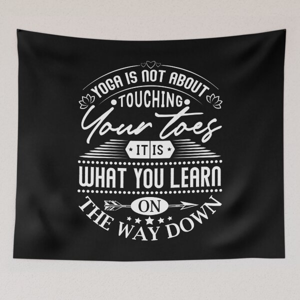 Item preview, Yoga is not about touching your toes, it is what you learn on the way down. designed and sold by Beefytee.