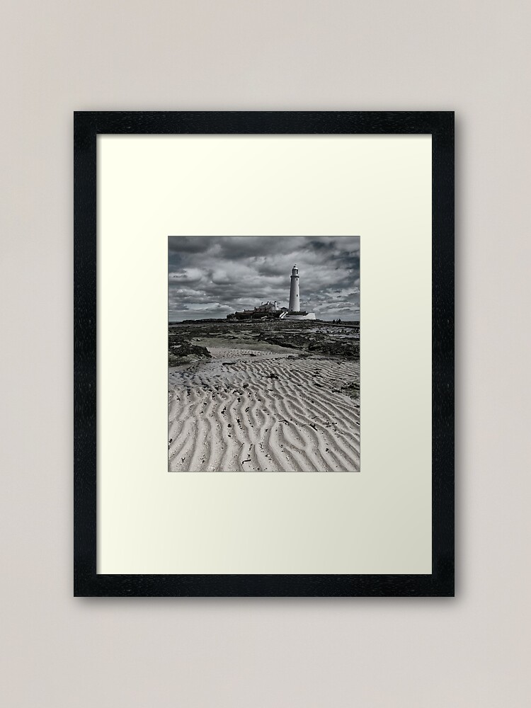 Alternate view of St Mary's Lighthouse Framed Art Print