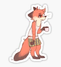 sleepy fox Sticker