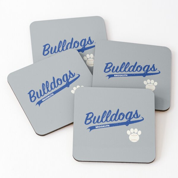 Item preview, Team Bulldogs Brooklyn - Retro Baseball Jersey - Baseball-Paw accent - Blue lettering designed and sold by 8PawsStudio.