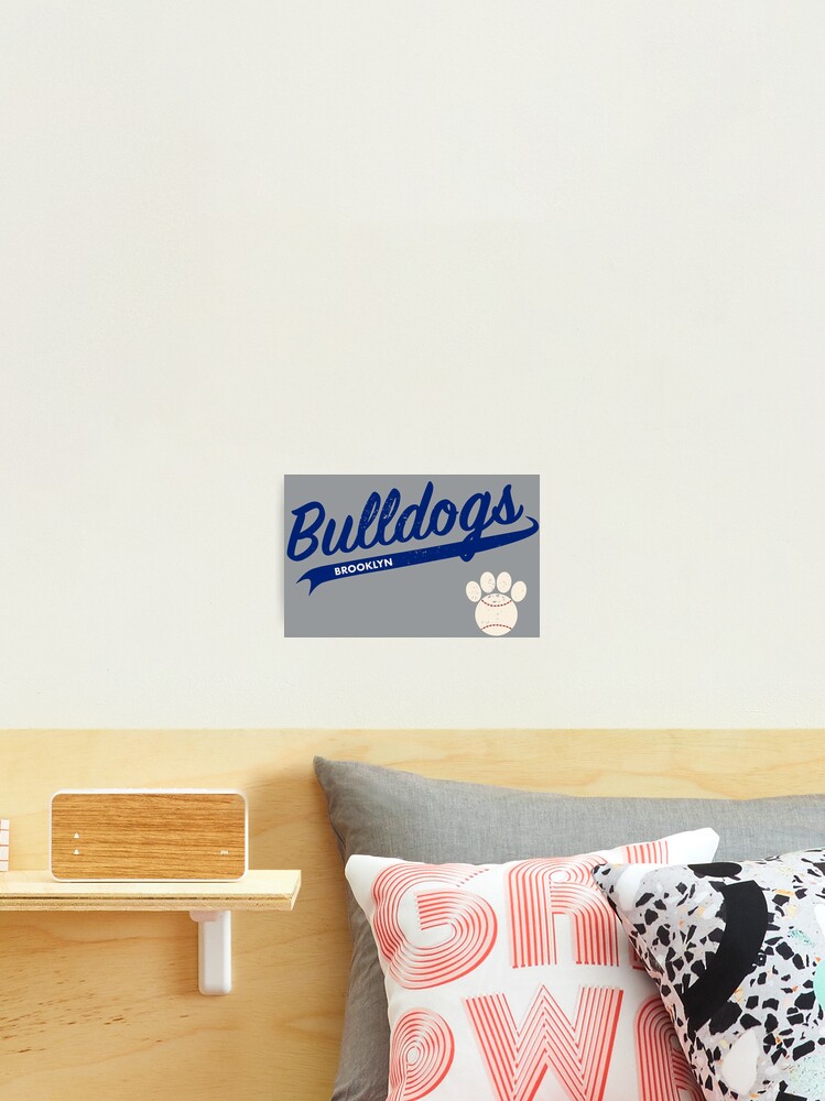 Team Bulldogs Brooklyn - Retro Baseball Jersey - Baseball-Paw accent - Blue  lettering Essential T-Shirt for Sale by 8PawsStudio