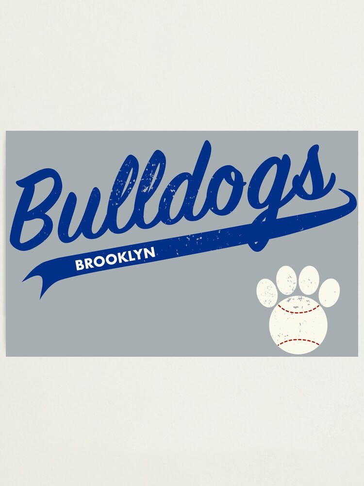 Team Bulldogs Brooklyn - Retro Baseball Jersey - Baseball-Paw accent - Blue  lettering Essential T-Shirt for Sale by 8PawsStudio