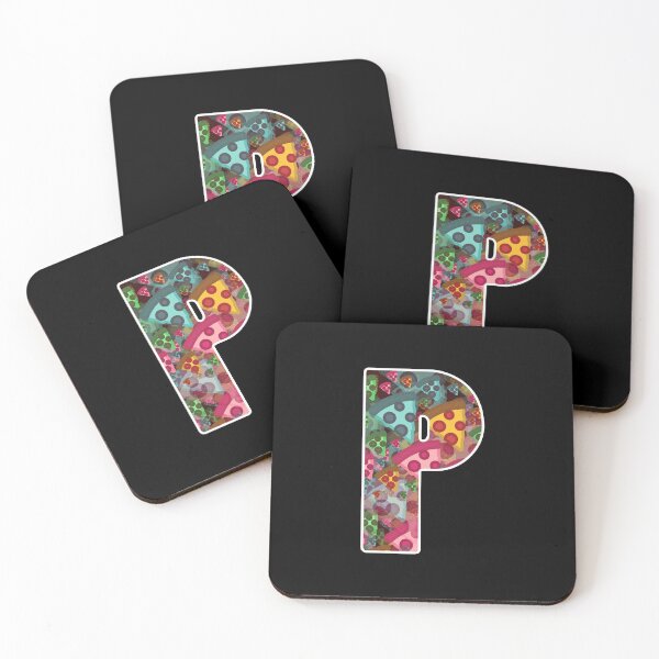 Item preview, Letter Art of Epic Pizza Pattern with Rainbow Colors - P designed and sold by dylanxh.