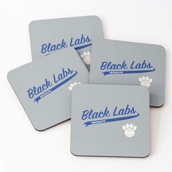 Item preview, Team Black Labs Brooklyn - Retro Baseball Jersey - Baseball-Paw accent - Blue lettering designed and sold by 8PawsStudio.