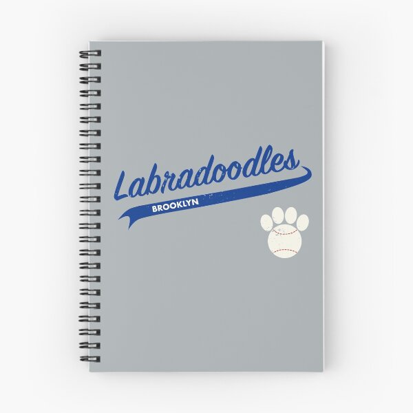 Item preview, Team Labradoodles Brooklyn - Retro Baseball Jersey - Baseball-Paw accent - Blue lettering designed and sold by 8PawsStudio.