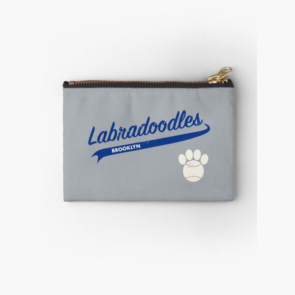 Item preview, Team Labradoodles Brooklyn - Retro Baseball Jersey - Baseball-Paw accent - Blue lettering designed and sold by 8PawsStudio.