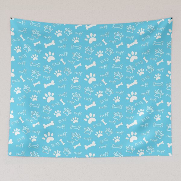 Item preview, 'Dog Paws, Bones and Ruff Ruff' pattern for animal lovers. designed and sold by Zentropik.