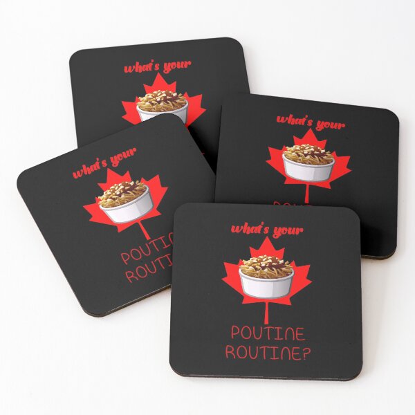 Item preview, What’s Your Poutine Routine! (on Black) designed and sold by PawsitiveMum.