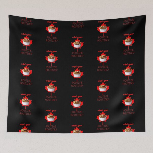 Item preview, What’s Your Poutine Routine! (on Black) designed and sold by PawsitiveMum.