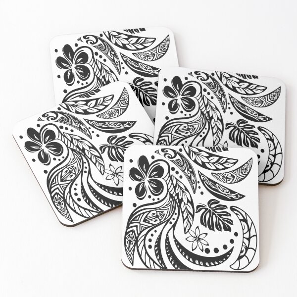 Item preview, Hawaiian - Polynesian Black And White Tribal Print designed and sold by sunnthreads.