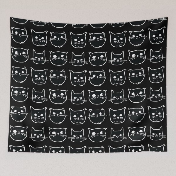 Item preview, 4 Illustrated Black Cats  designed and sold by Kids-Playground.
