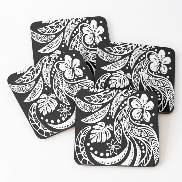 Item preview, Hawaiian Black And White Tribal Jungle Print designed and sold by sunnthreads.