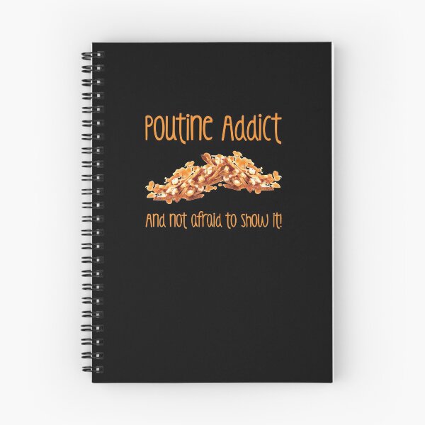 Aperçu de l'œuvre Addict à la poutine! (sur noir) créée et vendue par PawsitiveMum.
