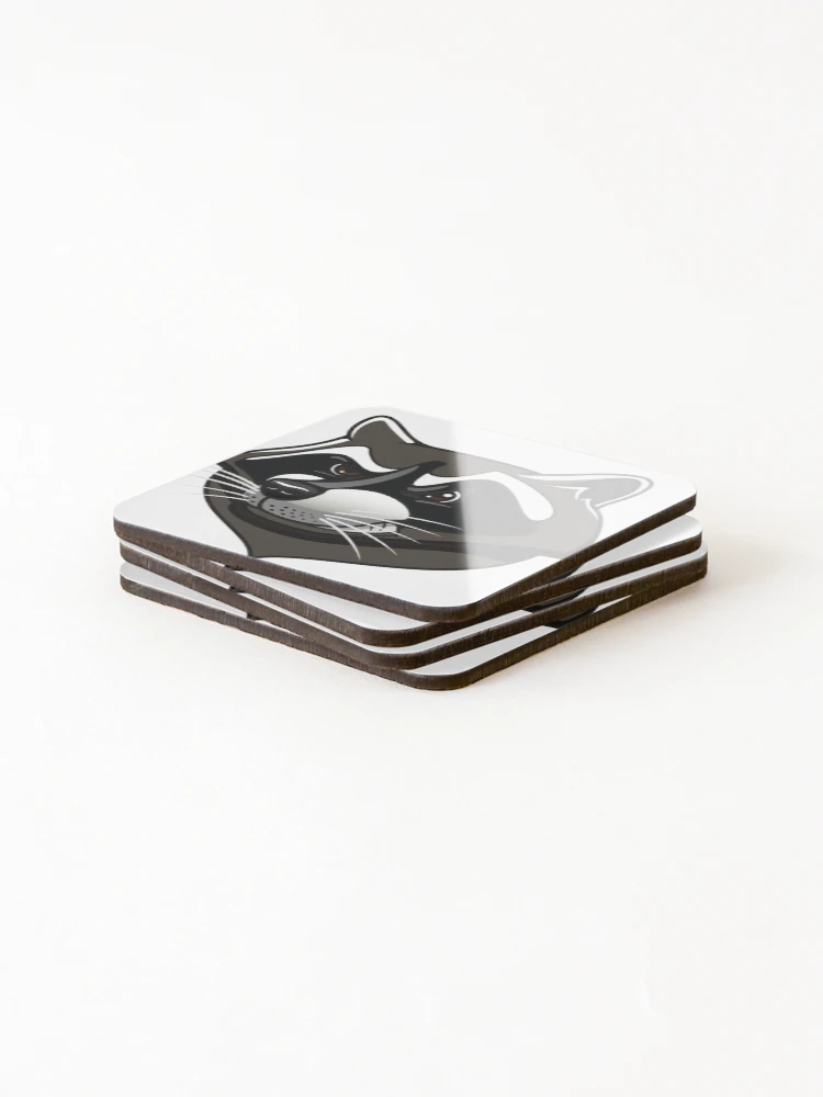 Thumbnail 4 of 5, Coasters (Set of 4), Angry Racoon designed and sold by CalvinMade.