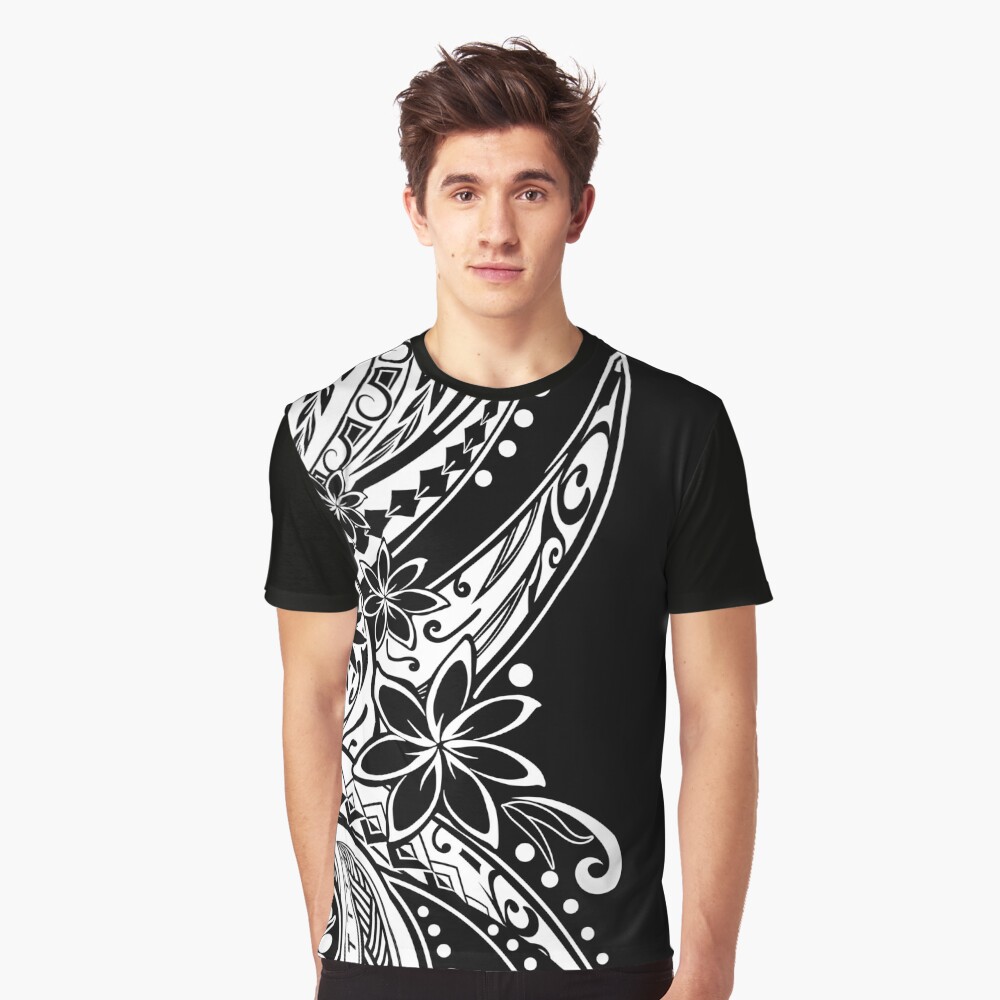 Hawaiian Polynesian Black And White Shirts