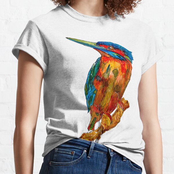 Kingfisher in watercolor Classic T-Shirt