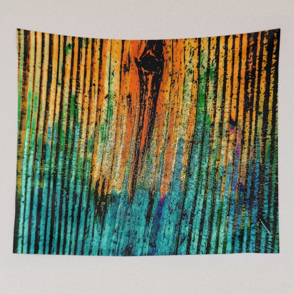 Item preview, Rough Wood- Aqua Rainbow designed and sold by Designs By YL.