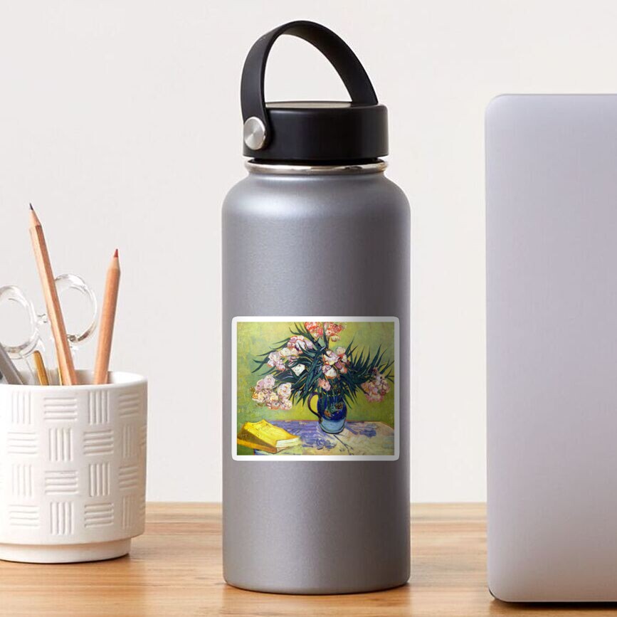 'Still Life with Oleander' by Vincent Van Gogh (Reproduction) Sticker