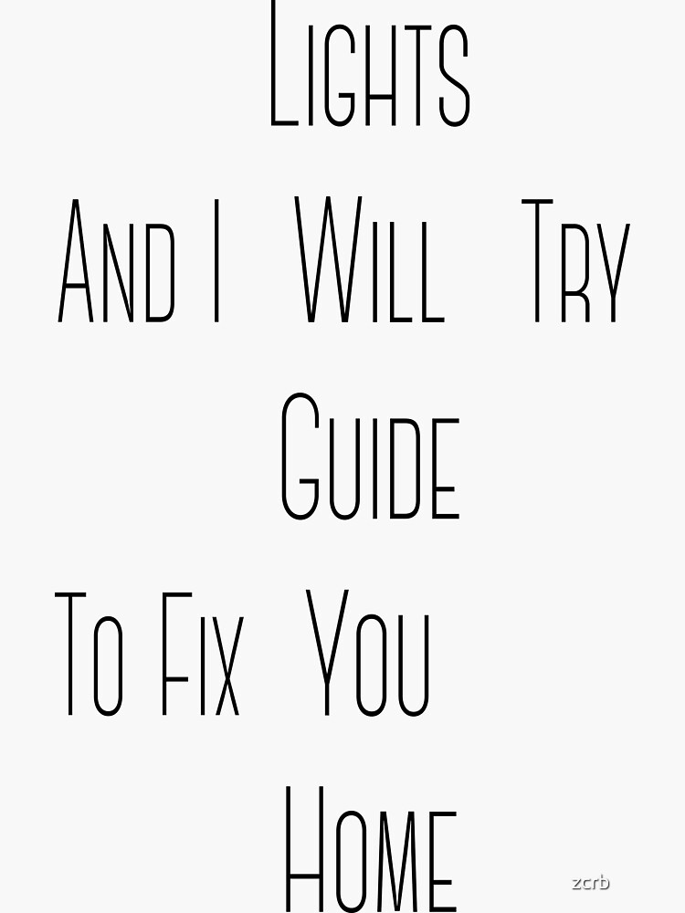 "Fix You" Sticker by zcrb Redbubble