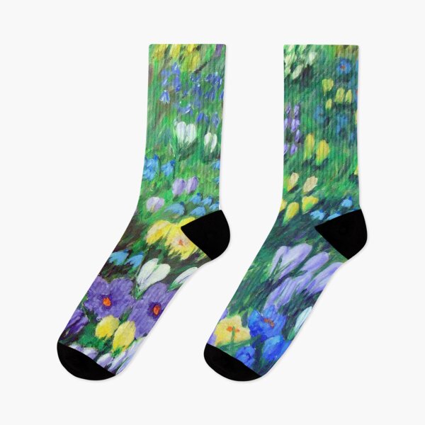 Item preview, Watercolor Crocus Flowers Field designed and sold by ModkMerch.