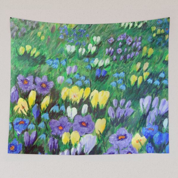 Item preview, Watercolor Crocus Flowers Field designed and sold by ModkMerch.