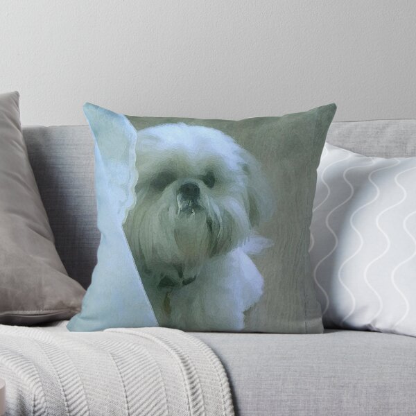 shih tzu throw pillow Throw Pillow