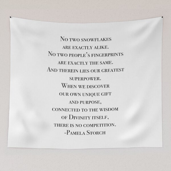 Item preview, No Two Snowflakes Quote by Pamela Storch designed and sold by Pamela Storch.