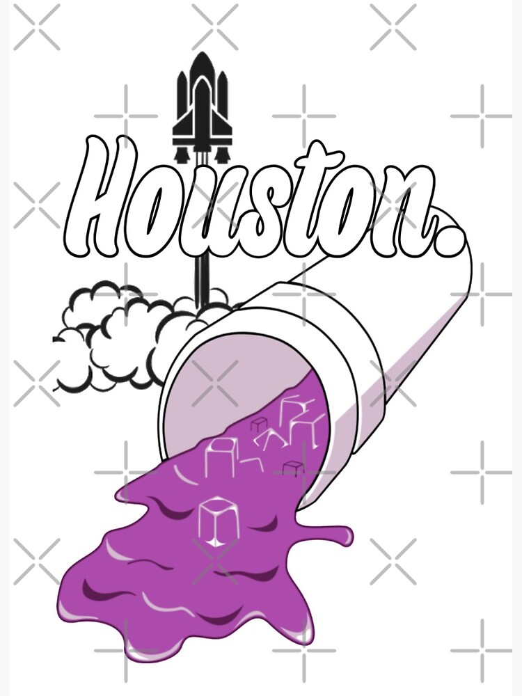 Houston Astronaut Digital Art H-town Art Print Décor 