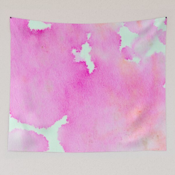Item preview, Pink Magenta Watercolor Ink Patches Abstract Pattern designed and sold by hearthearts.