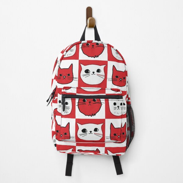 Item preview, 4 Illustrated Cats [Red and White] designed and sold by Kids-Playground.