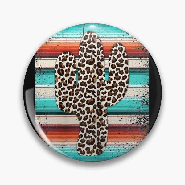 Item preview,  Funny Leopard Cactus Serape Cactus print Turquoise  designed and sold by PinkieSalter.