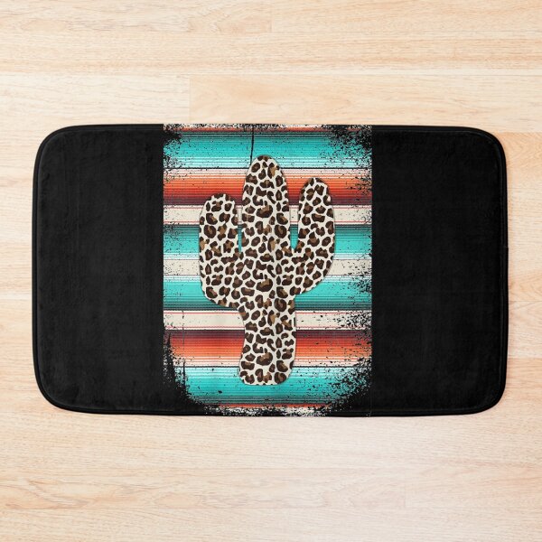 Item preview,  Funny Leopard Cactus Serape Cactus print Turquoise  designed and sold by PinkieSalter.