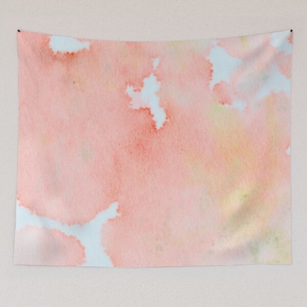 Item preview, Orange Peach Watercolor Ink Patches Abstract Pattern designed and sold by hearthearts.