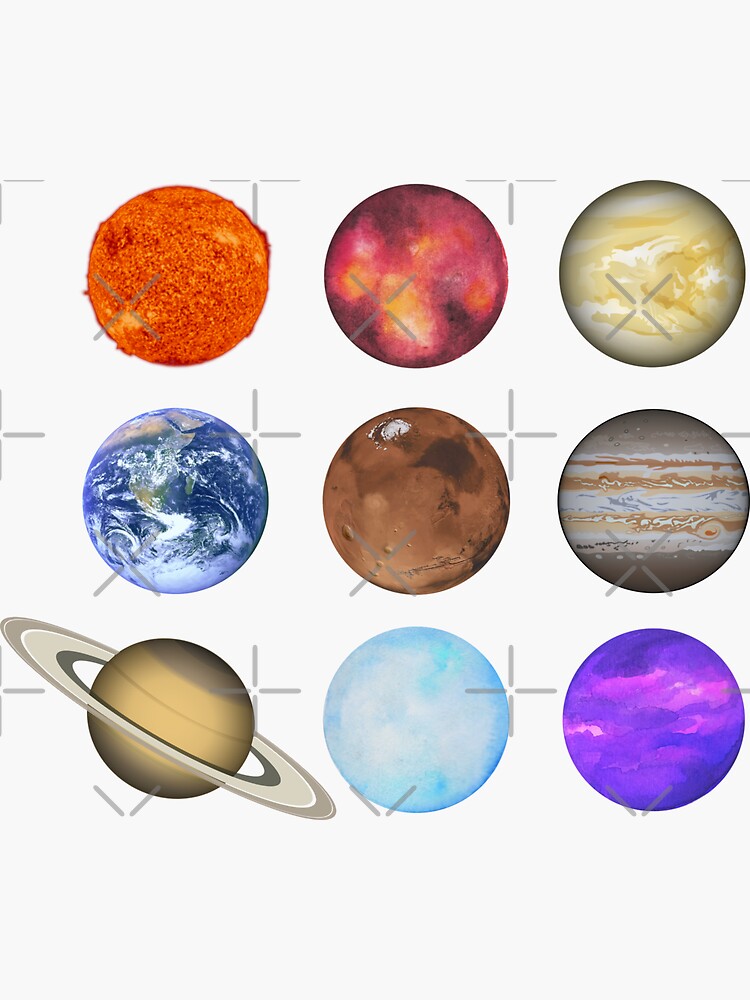 Planets - Universe, Space, Astronomy, Jupiter, Earth, Mars, Saturn,  Neptune, Uranus, Venus, Mercury, Exobiology, Outer Space Sticker for Sale  by jadedscientist