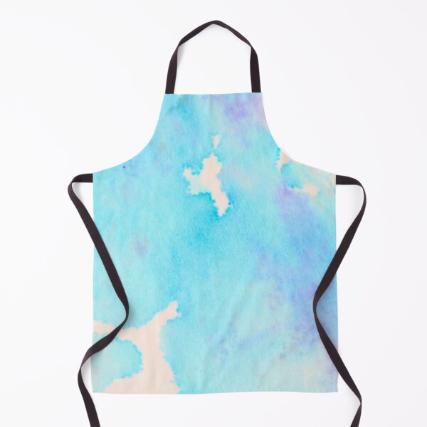 Item preview, Aqua Blue Watercolor Ink Patches Abstract Pattern designed and sold by hearthearts.