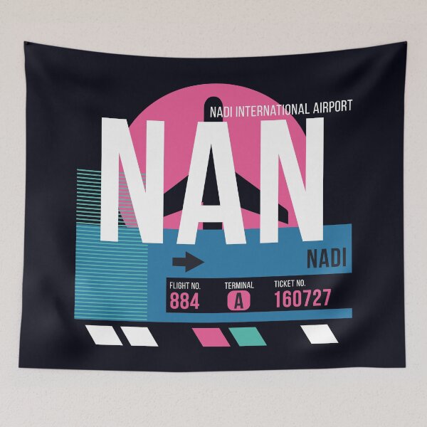 Item preview, Nadi Fiji (NAN) Airport Code Baggage Tag designed and sold by SLAG-Creative.