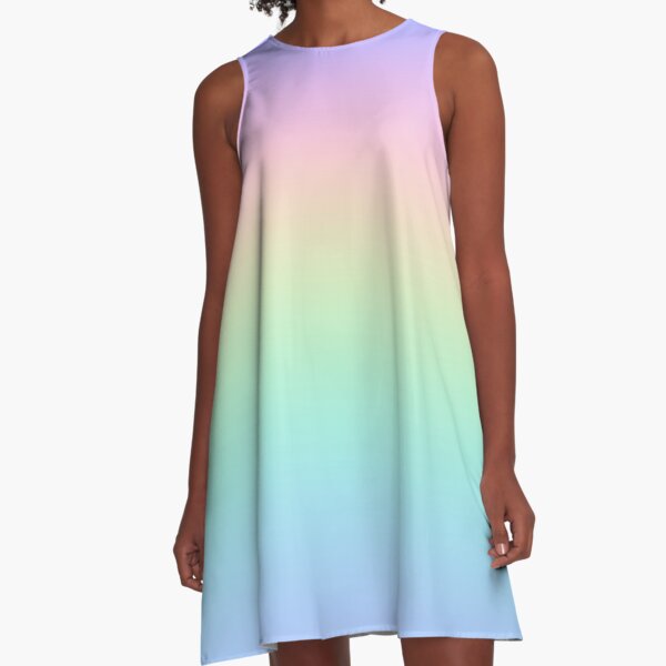Pastel Rainbow A-Line Dress