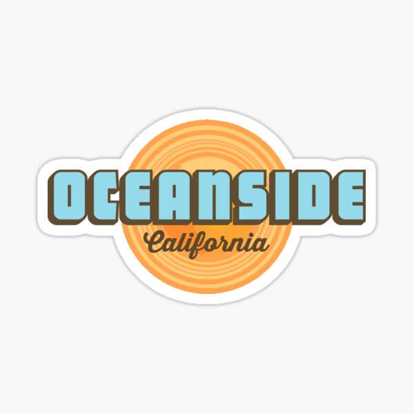 "O" OCEANSIDE  SURF SURFING SURFBOARD BEACH STICKER 