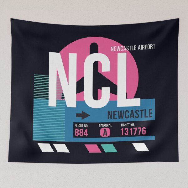 Item preview, Newcastle, England (NCL) Airport Code Baggage Tag designed and sold by SLAG-Creative.