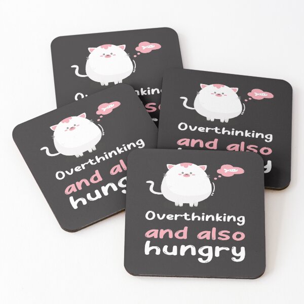 Item preview, Funny And Cute White Kitty Cat That is Overthinking And Also Hungry Design For Cat Lover designed and sold by NightGleam.