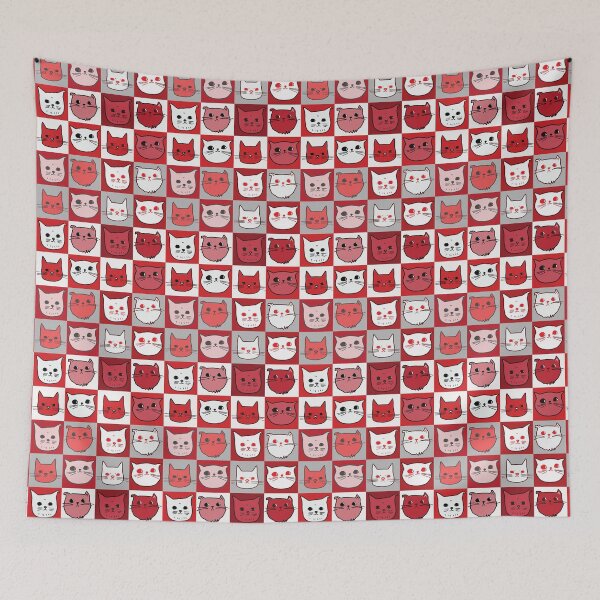 Item preview, Sixteen Cats [Red and White] designed and sold by Kids-Playground.