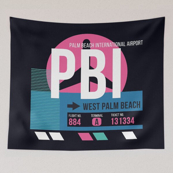 Item preview, West Palm Beach, Florida (PBI) Airport Code Baggage Tag designed and sold by SLAG-Creative.