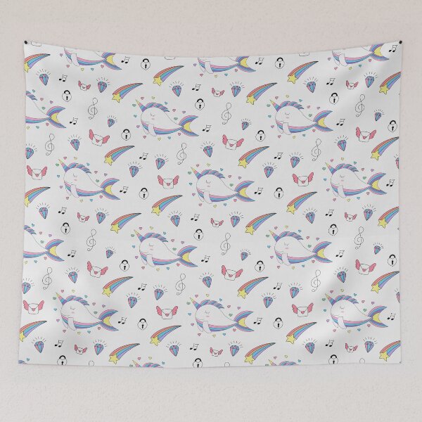 Item preview, Unicorn Whale Pattern Kids Mask designed and sold by della95.