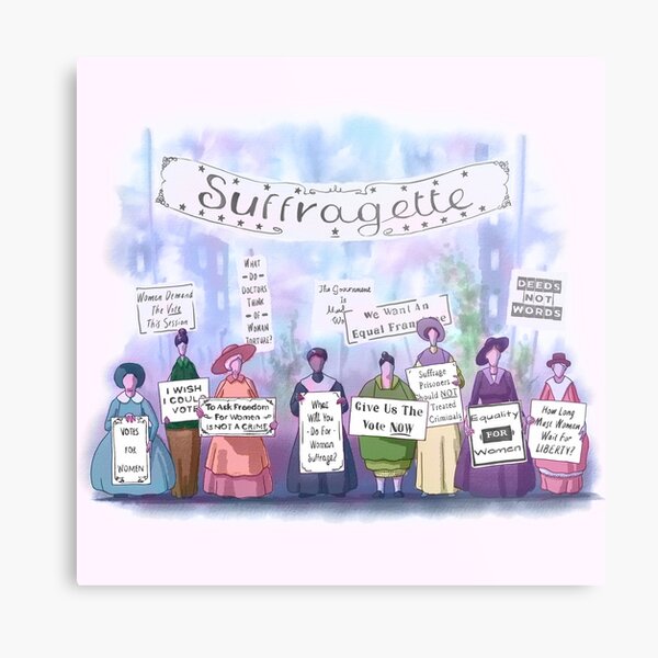 Vista previa del artículo con la obra «Sufragista - Coloreada», diseñado y vendido por MaryJaneRC.