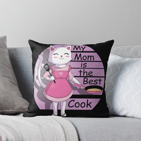 Aperçu de l'œuvre Ma maman est le meilleur chat Kawai de cuisinier, cadeau de fête des mères créée et vendue par SaliDesigner.