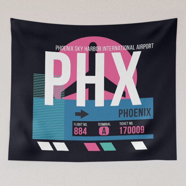 Artikelvorschau, Gepäckanhänger mit Flughafencode in Phoenix, Arizona (PHX) entworfen und verkauft von SLAG-Creative.