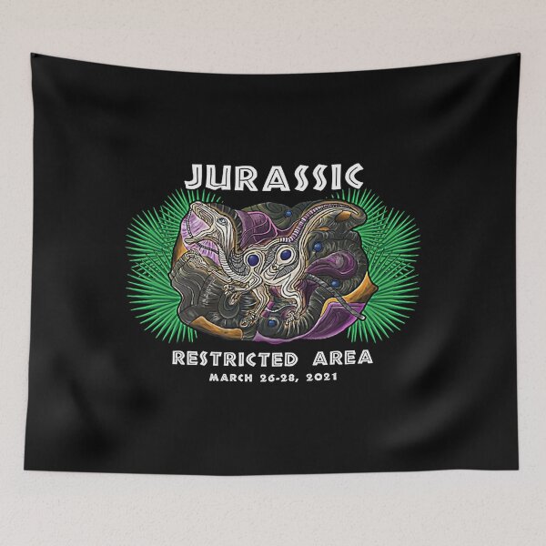 Item preview, Jurassic Restricted Area T-Shirt designed and sold by ongcong0202.