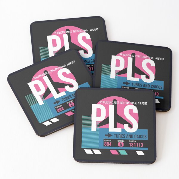 Item preview, Turks and Caicos (PLS) Airport Code Baggage Tag designed and sold by SLAG-Creative.