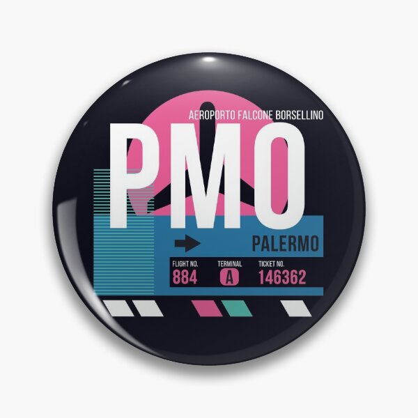 Item preview, Palermo, Italy (PMO) Airport Code Baggage Tag designed and sold by SLAG-Creative.